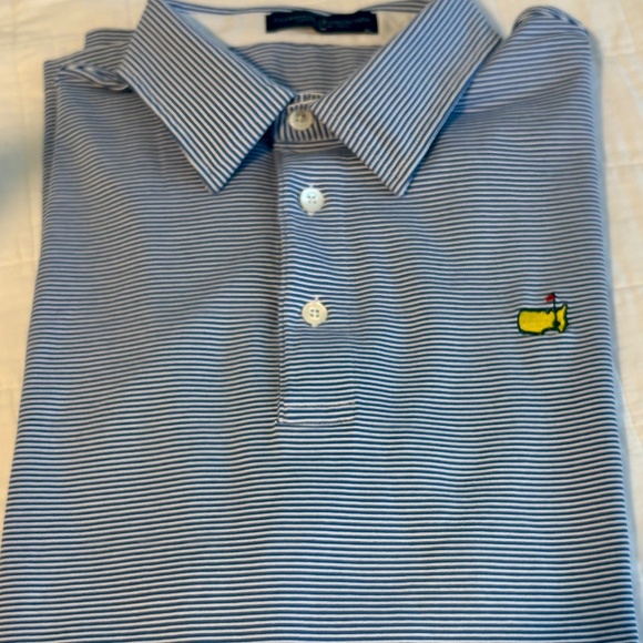 Masters Clubhouse Collection Polo in Blue & White Stripes- XL - Picture 1 of 5